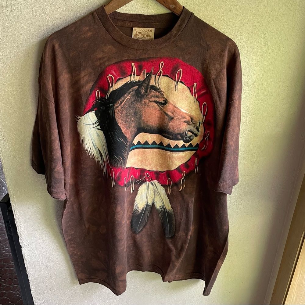 Vintage Dead Stock The Mountain Horse on Tie Dye. 2000 Nancy Wood Taber. XXL - Picture 2 of 16